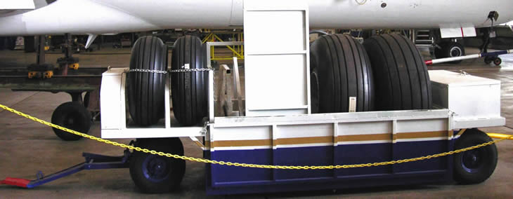low ride trailer for large wheels